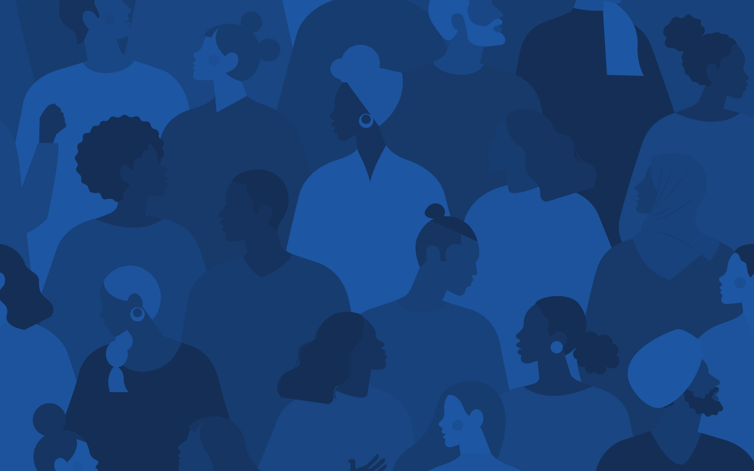 Vector image of people in a crowd