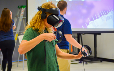 Image of student using virtual reality