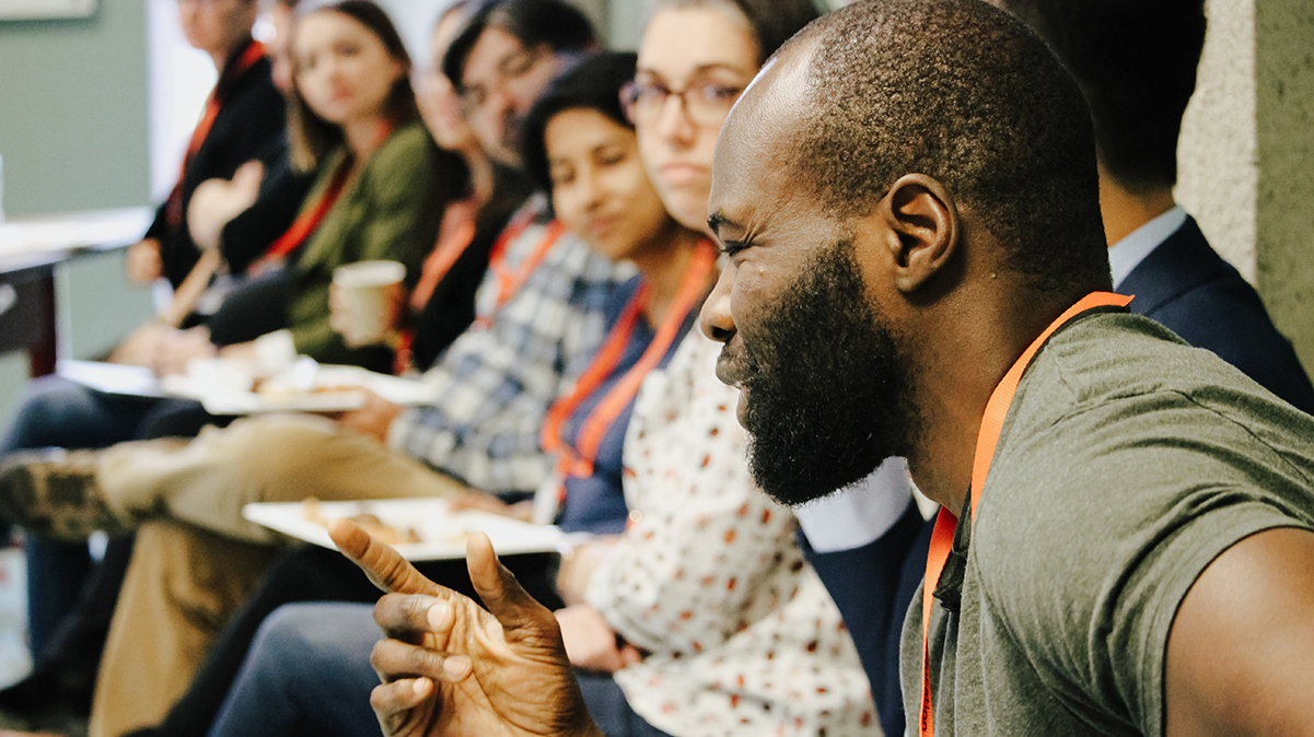 Image of graduate students at conference